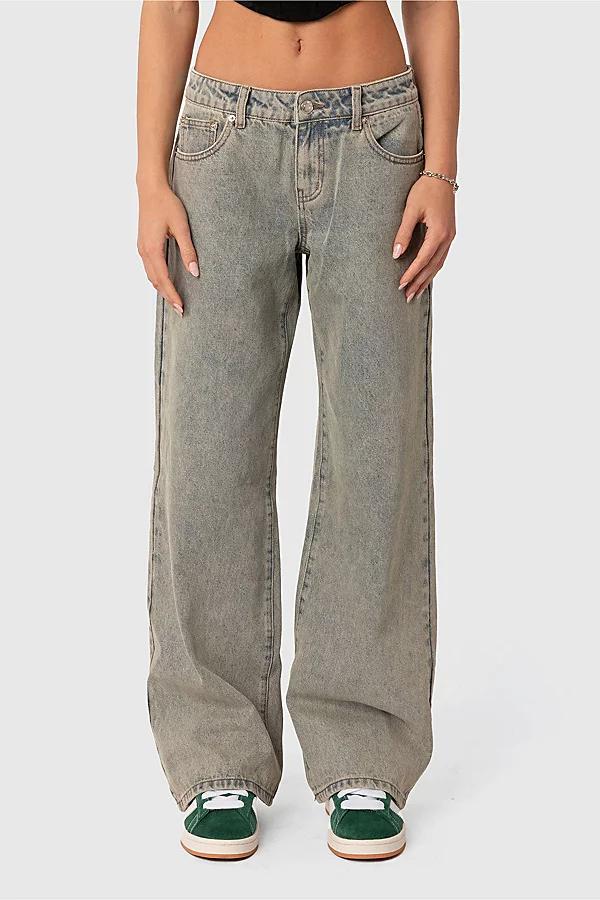 Edikted Magda Low Rise Acid Wash Jeans Womens at Urban Outfitters Product Image