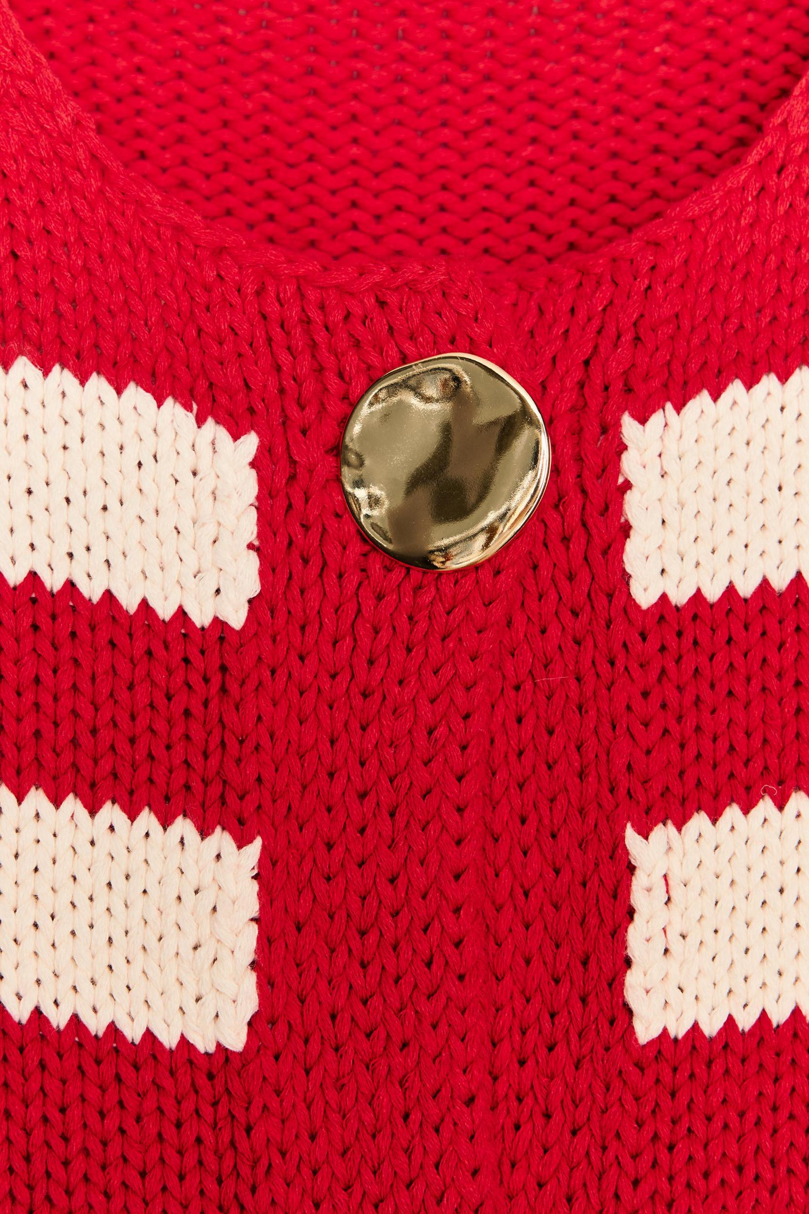 STRIPED KNIT VEST TOP Product Image