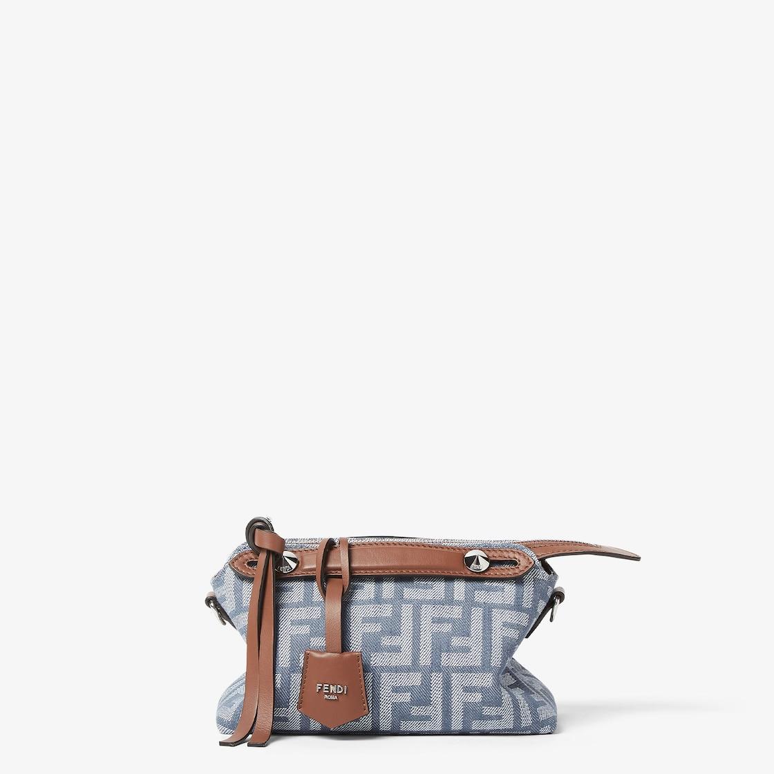 By The Way Soft MiniBlue denim-effect FF jacquard mini-bag Product Image