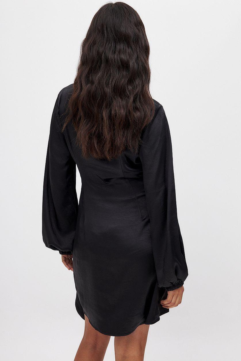 Wrap Satin Mini Dress Product Image