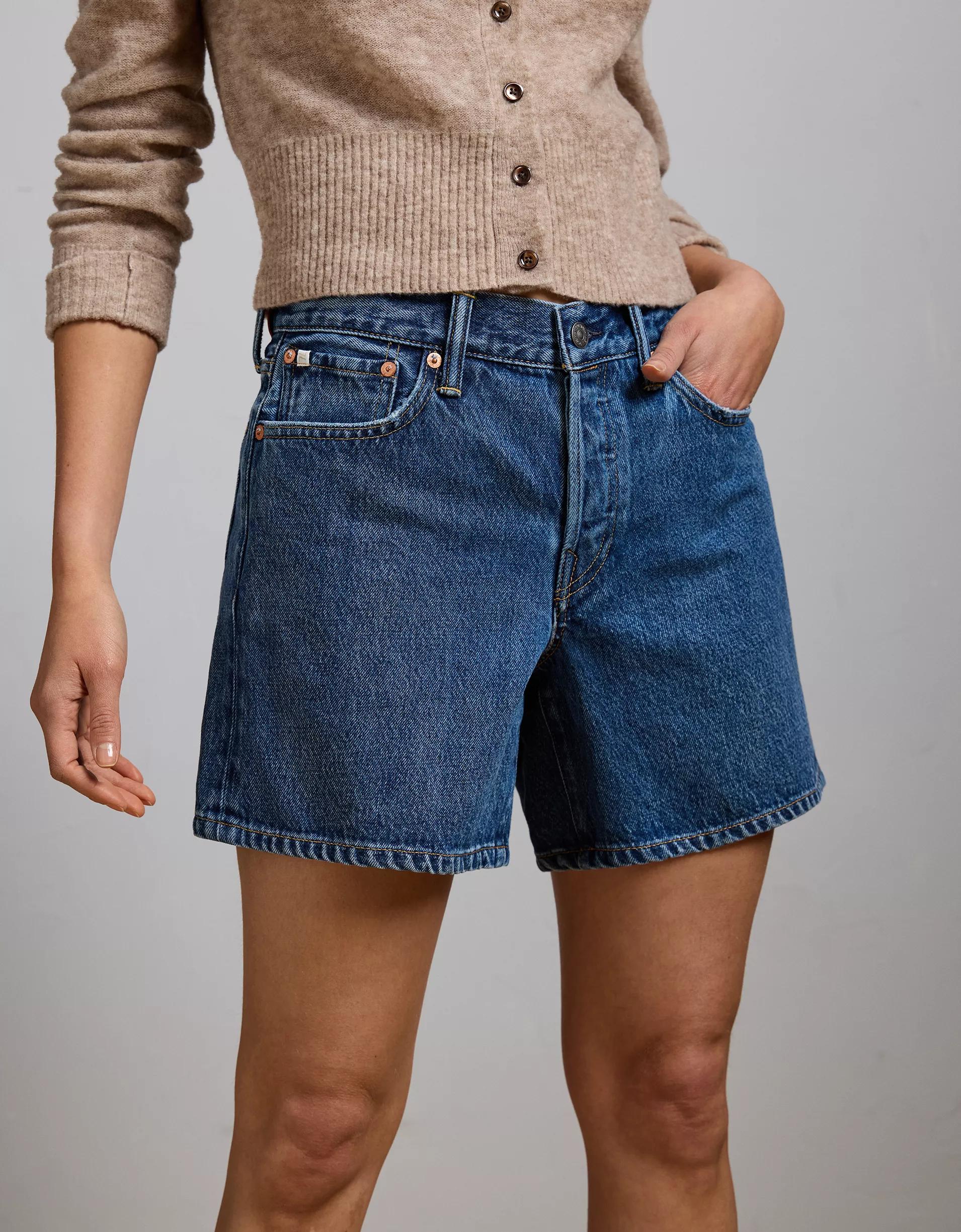 AE77 Premium Classic Long Denim Short Product Image