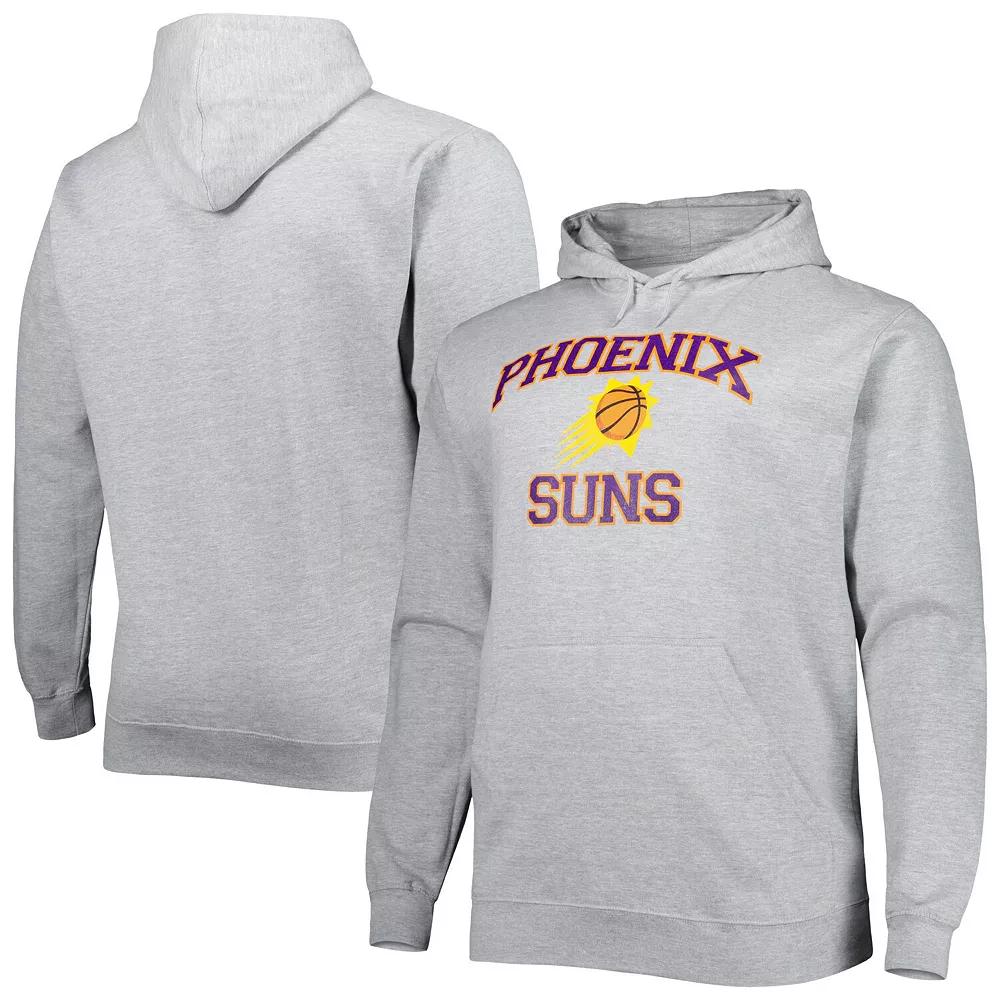 Men's Heathered Gray Phoenix Suns Big & Tall Heart & Soul Pullover Hoodie,  Product Image