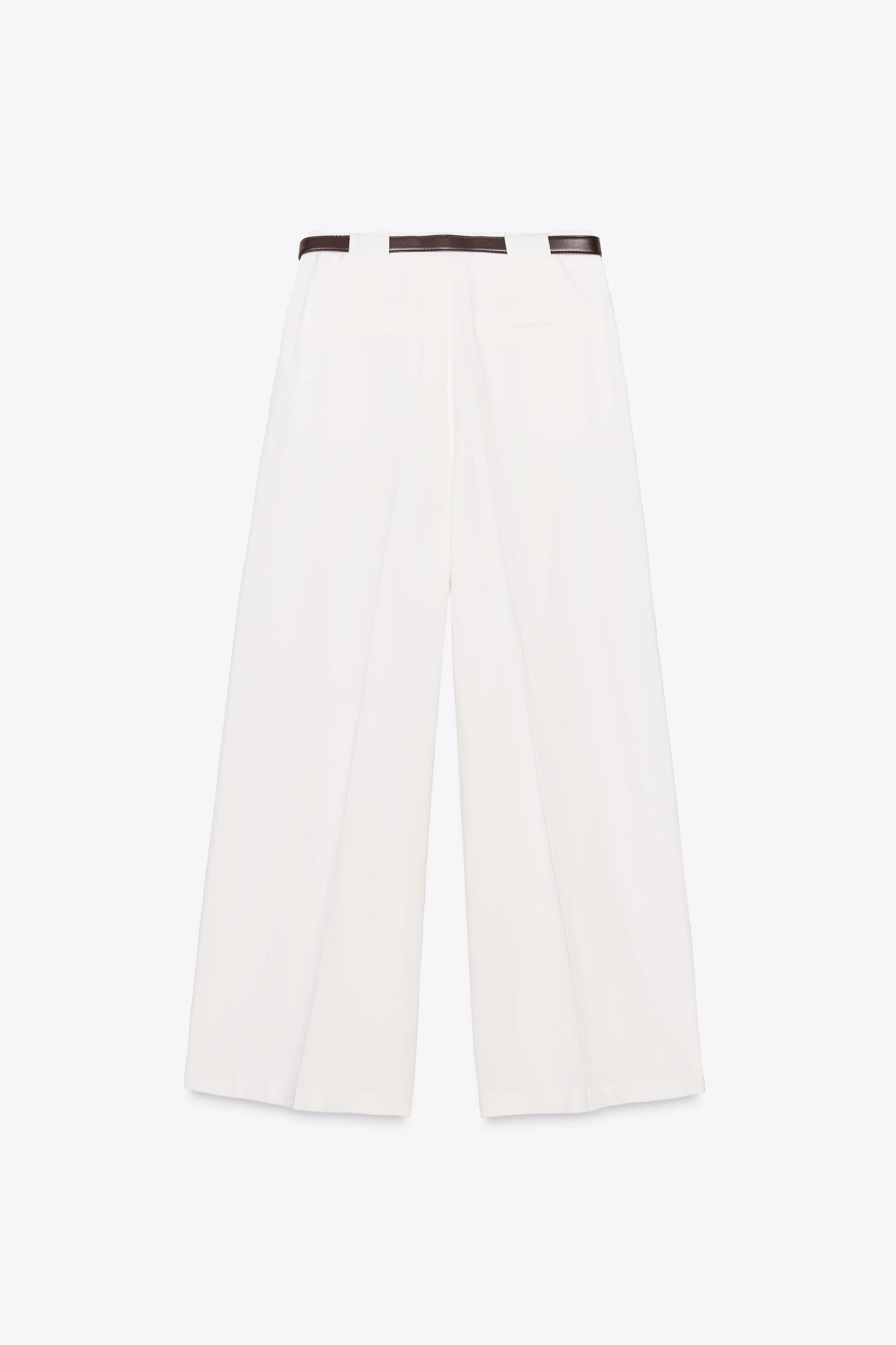 BELTED PLEATED PANTS Product Image