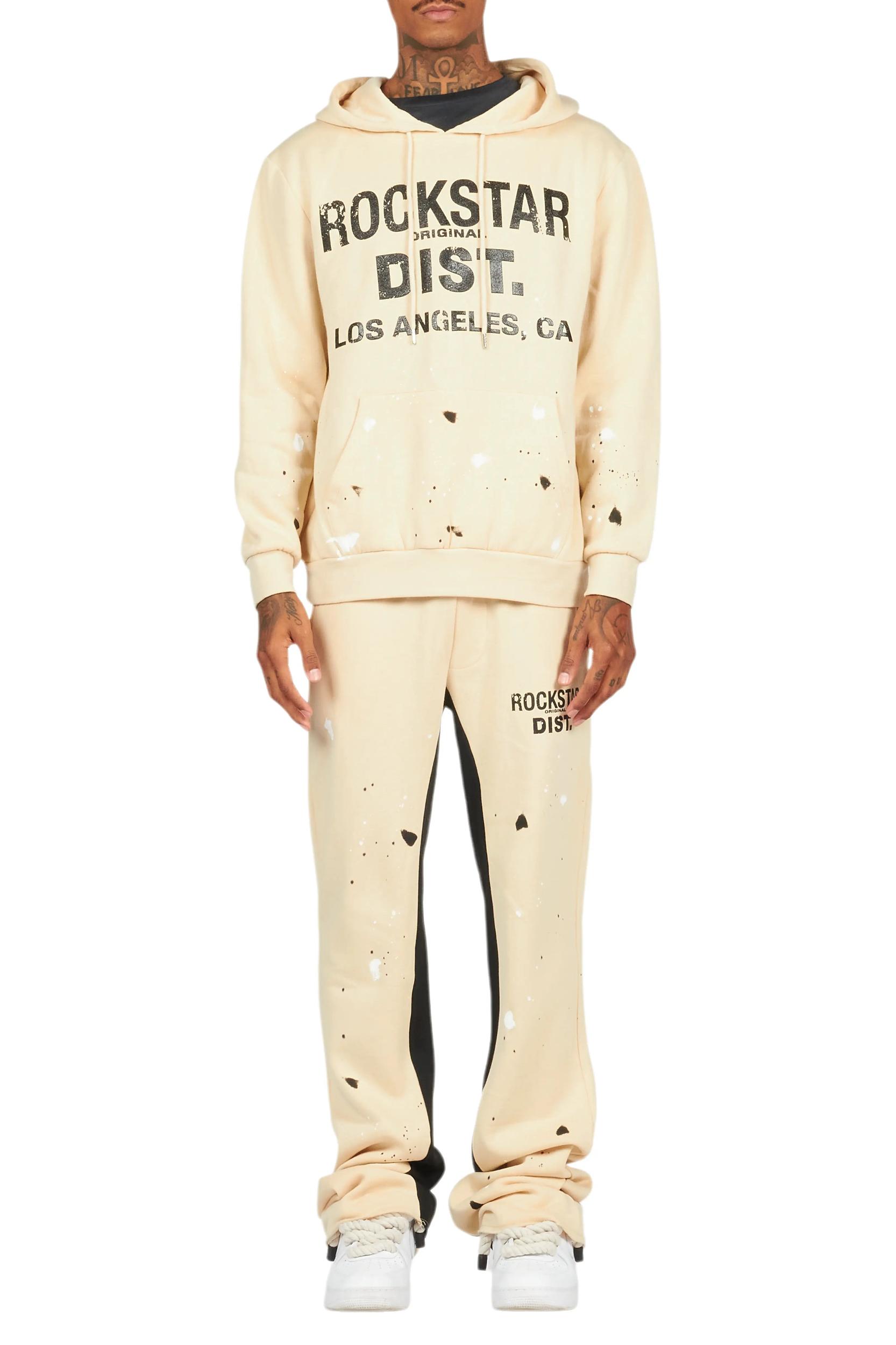 Scottie Beige Hoodie Relaxed Stacked Track Set Male Product Image