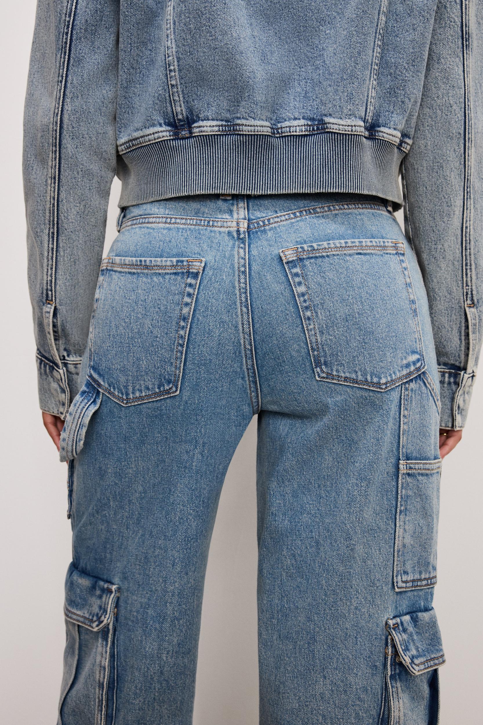 DENIM CARGO PANTS | INDIGO762 Product Image