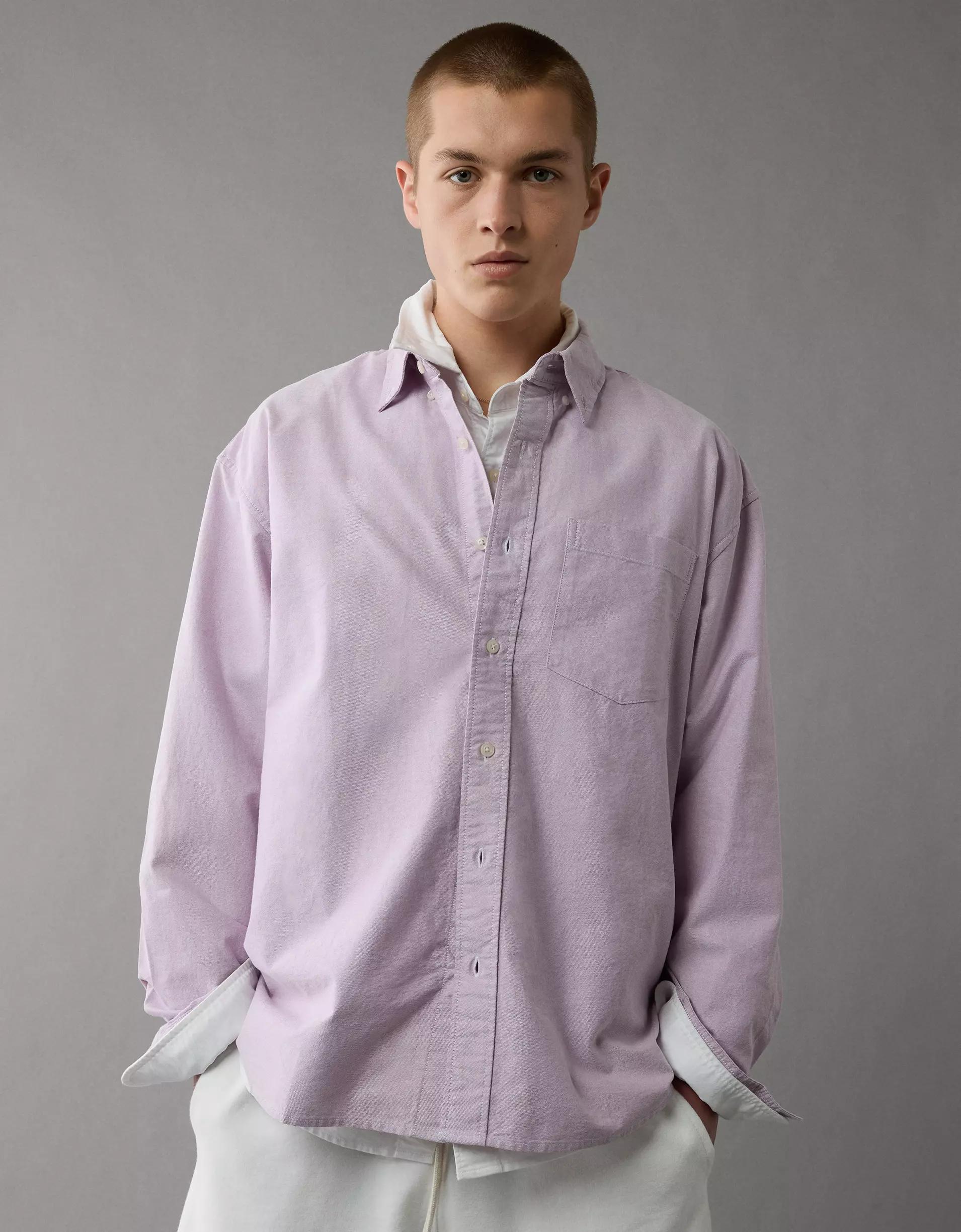 AE Everyday Relaxed Oxford Button-Up Shirt Product Image