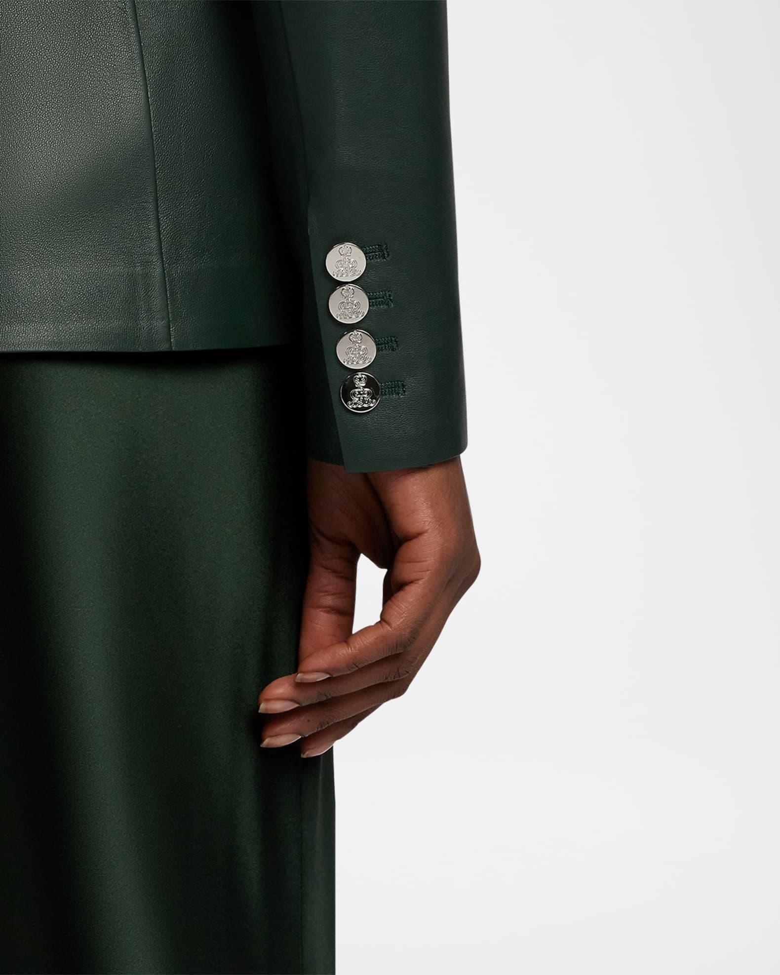 Parker Leather Single-Breasted Jacket Product Image