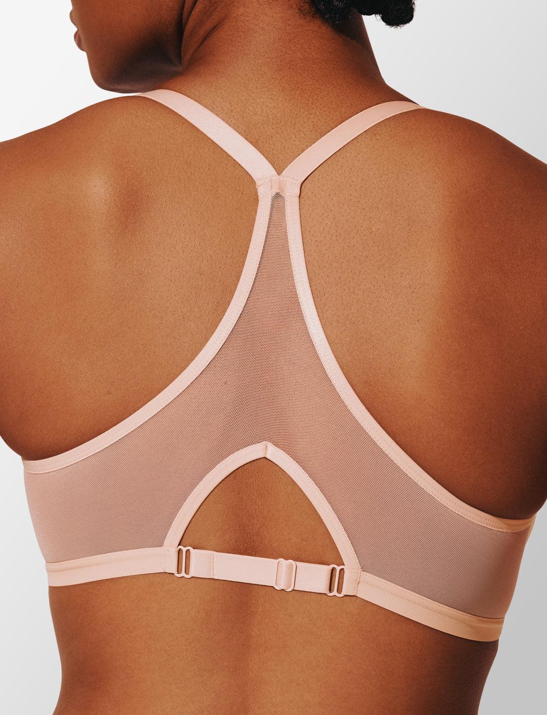 Bare Mesh Front Close Racerback Bra Product Image