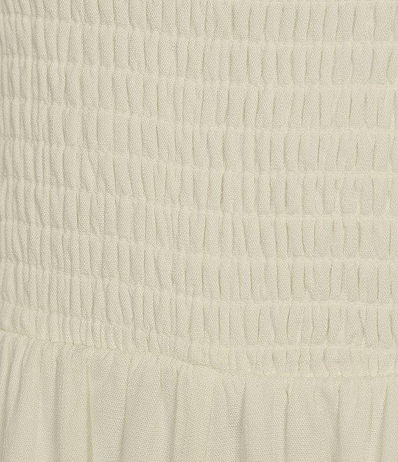 Moa Moa Square Neck Cap Sleeve Smocked A-Line Romper Product Image