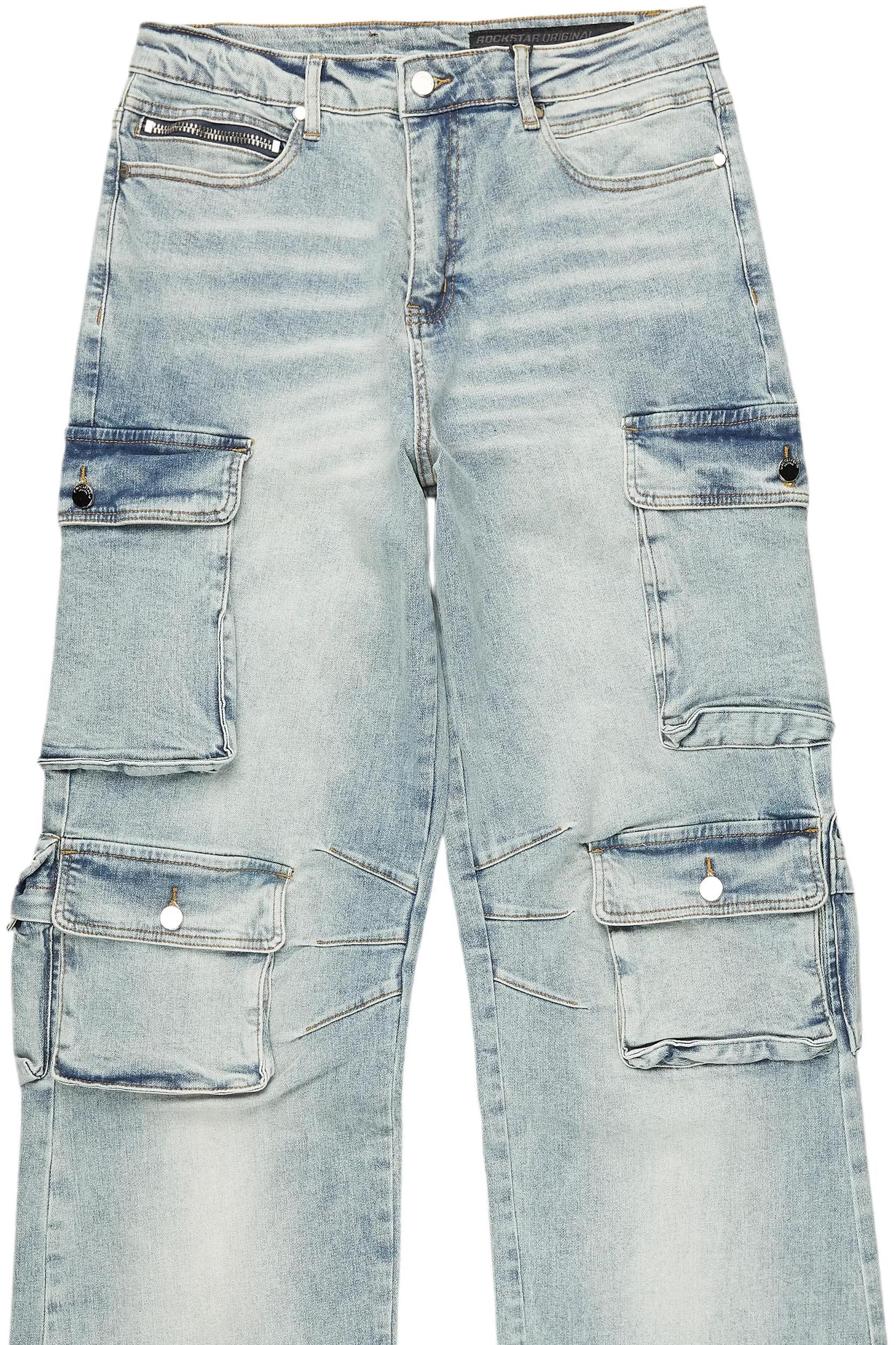 Lenz Blue Baggy Fit Jean Male Product Image