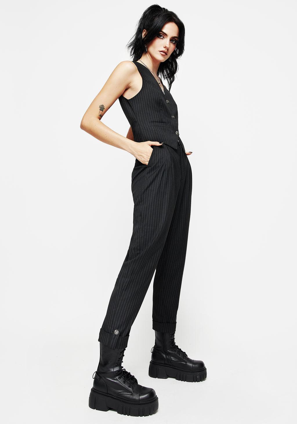 Nevermore Pinstripe Tailored Trousers Product Image