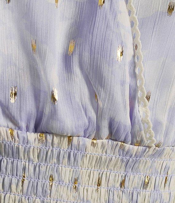 C&V Chelsea & Violet V-Neck Long Sleeve Coordinating Smocked Top Product Image