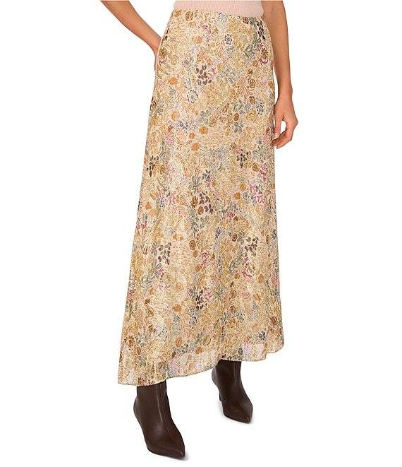1. STATE Paisley Slip Maxi Skirt Product Image