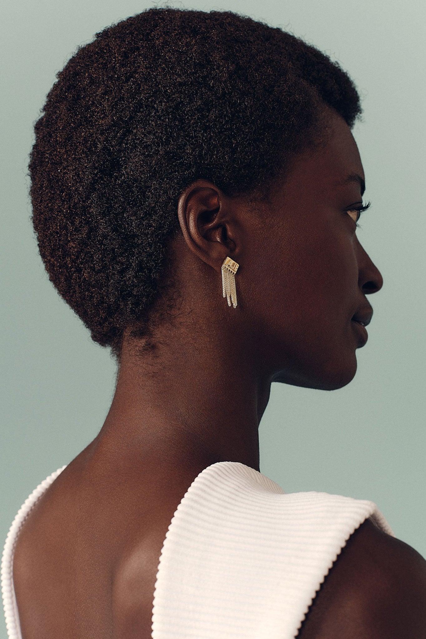 Aje Drop Chain Stud Product Image