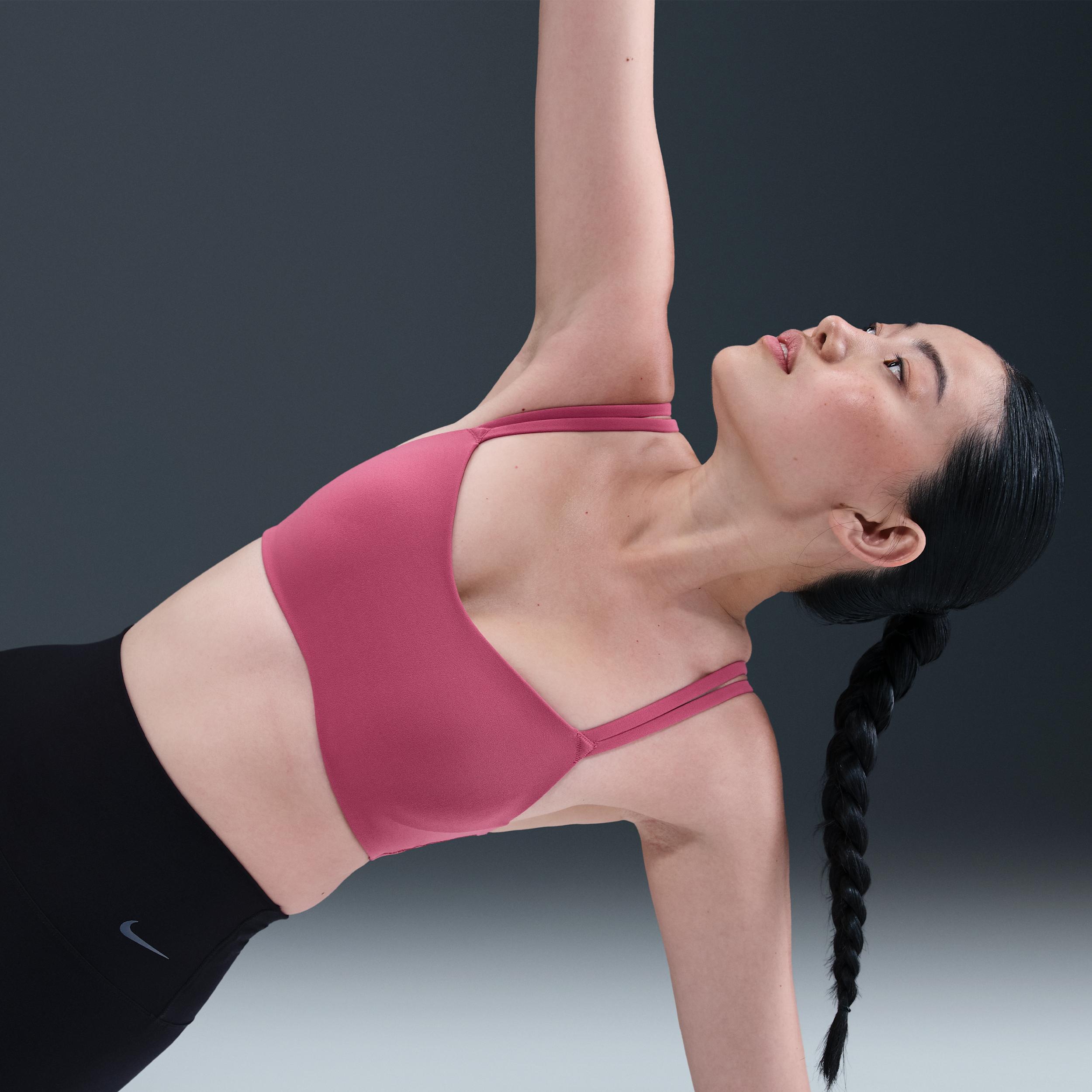 Nike Womens Zenvy Strappy Light-Support Padded Sports Bra | DO6608-635 Product Image