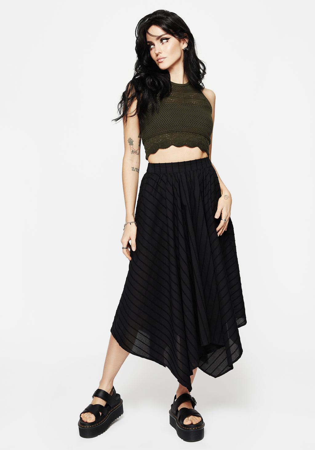 Blythe Handkerchief Hem Midaxi Skirt Product Image