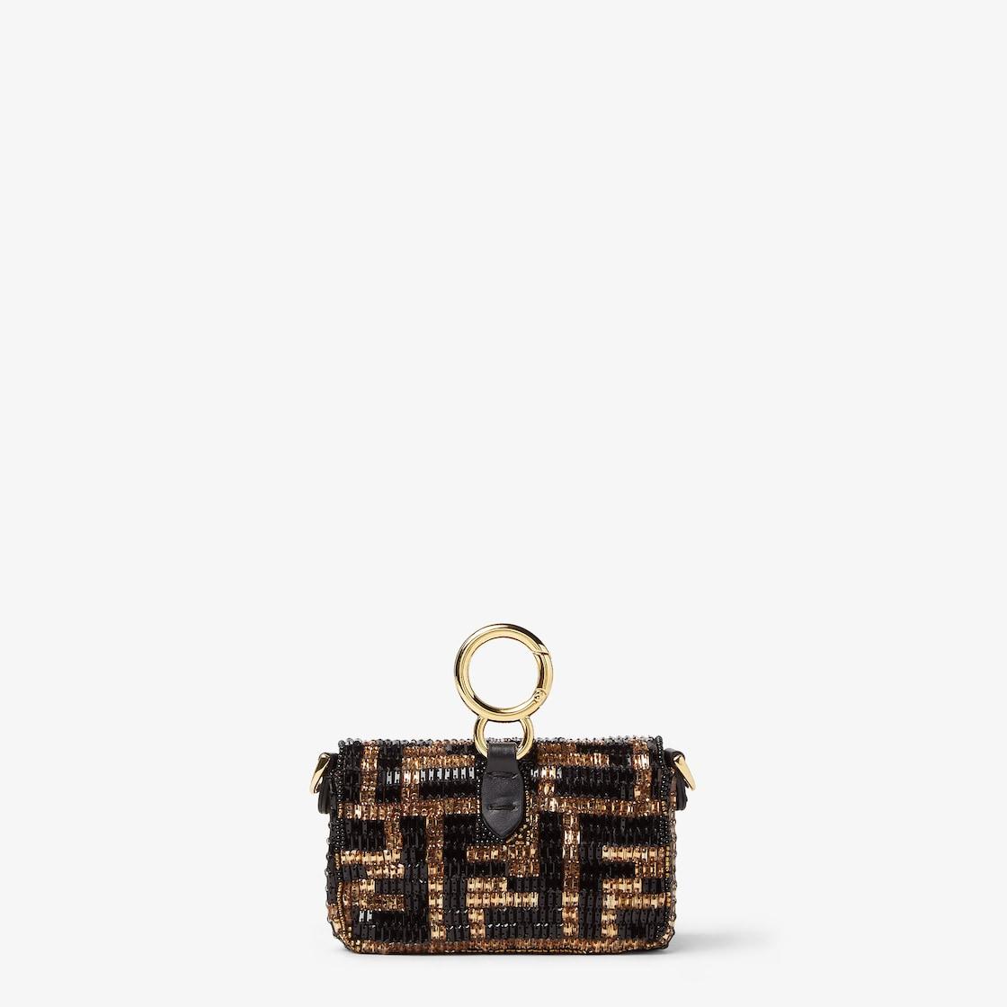 Nano Baguette CharmCharm with brown beads Product Image