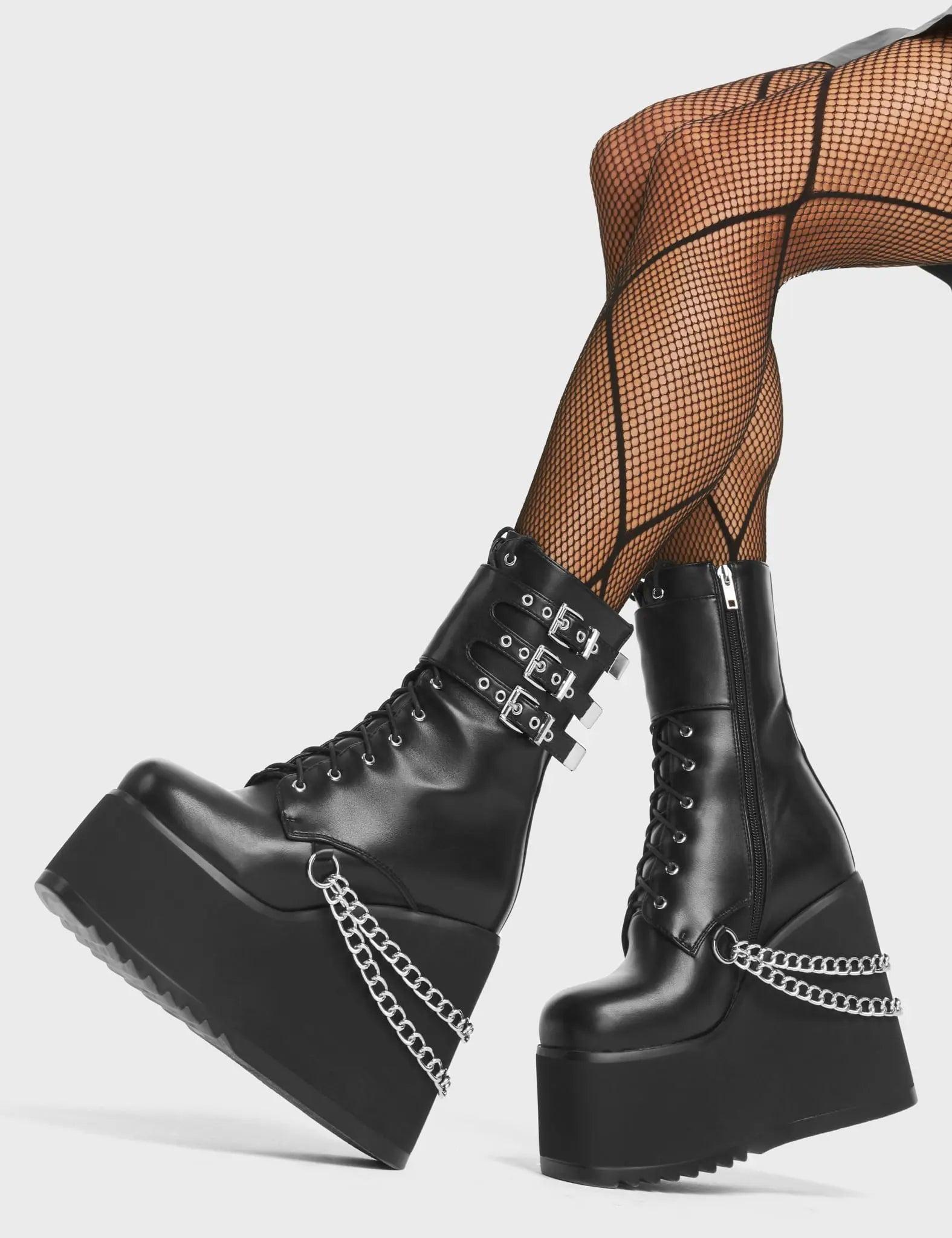 Dumb Love Chunky Platform Ankle Boots Product Image