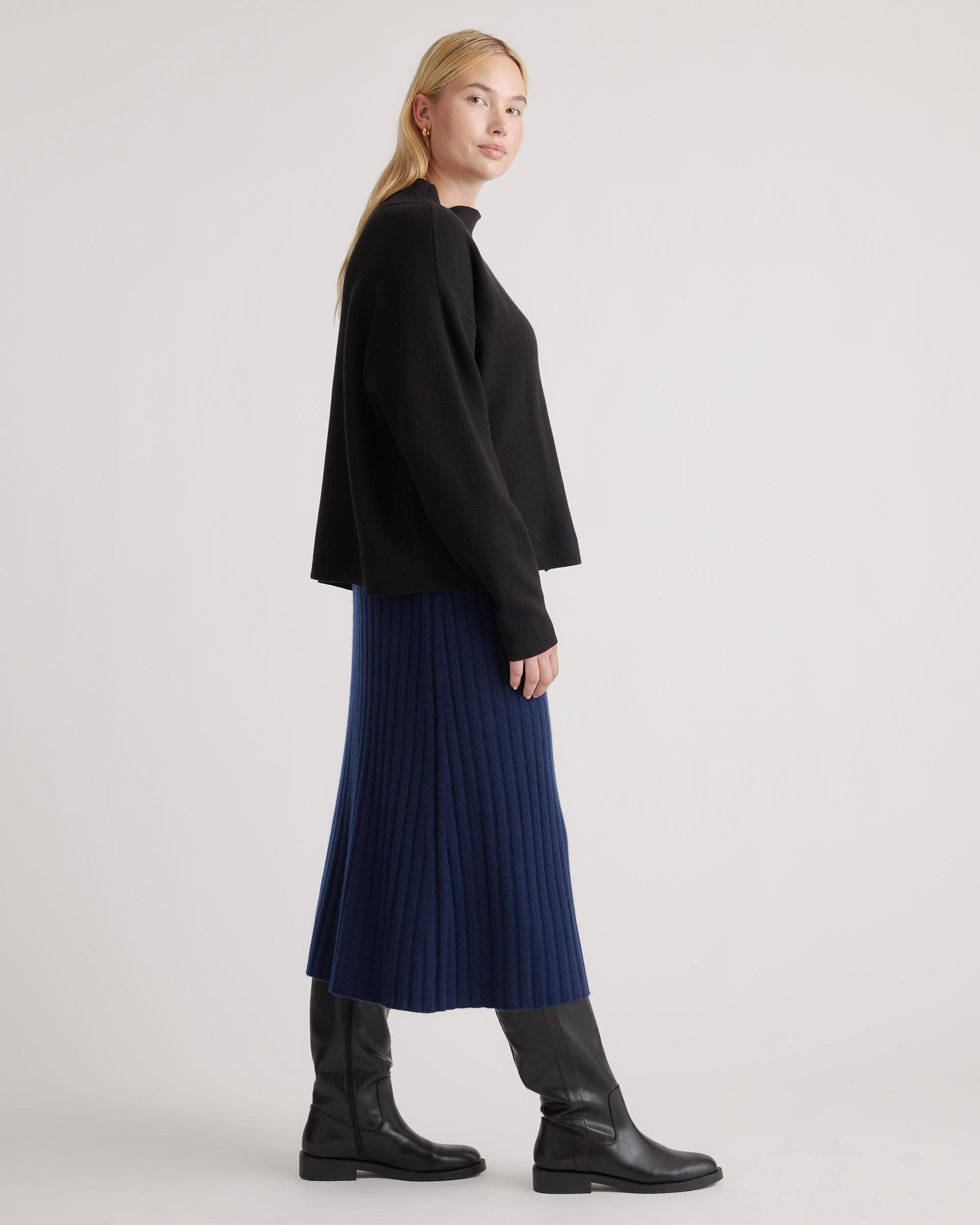 Quince | Women's Lightweight Mongolian Cashmere Midi Skirt Size XL Product Image