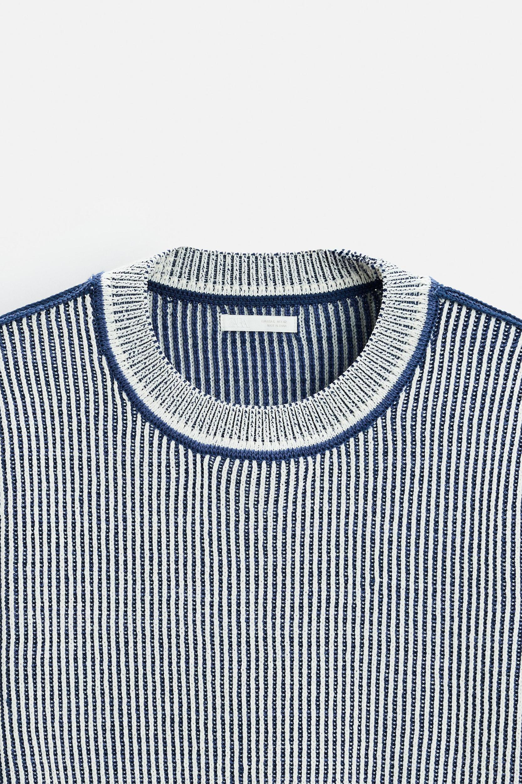 RIBBED CONTRASTING SWEATER Product Image