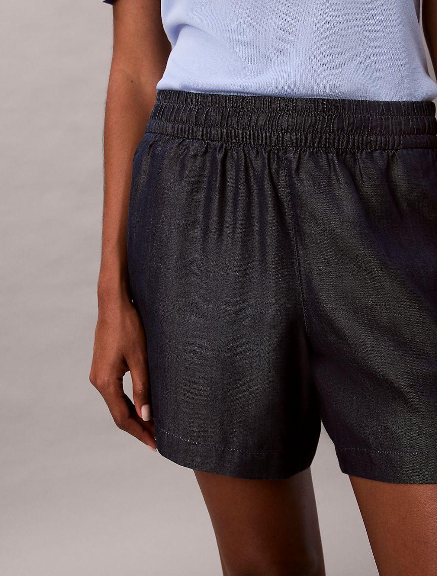 Denim Pull-On Shorts Product Image