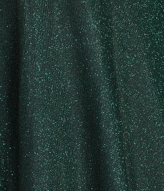 City Vibe Sleeveless Plunge V-Neck Ballgown Dress Product Image