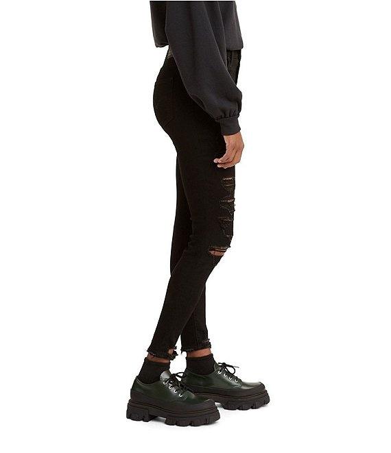 Levi's® 720 Distressed Frayed Hem High Rise Super Skinny Jeans Product Image
