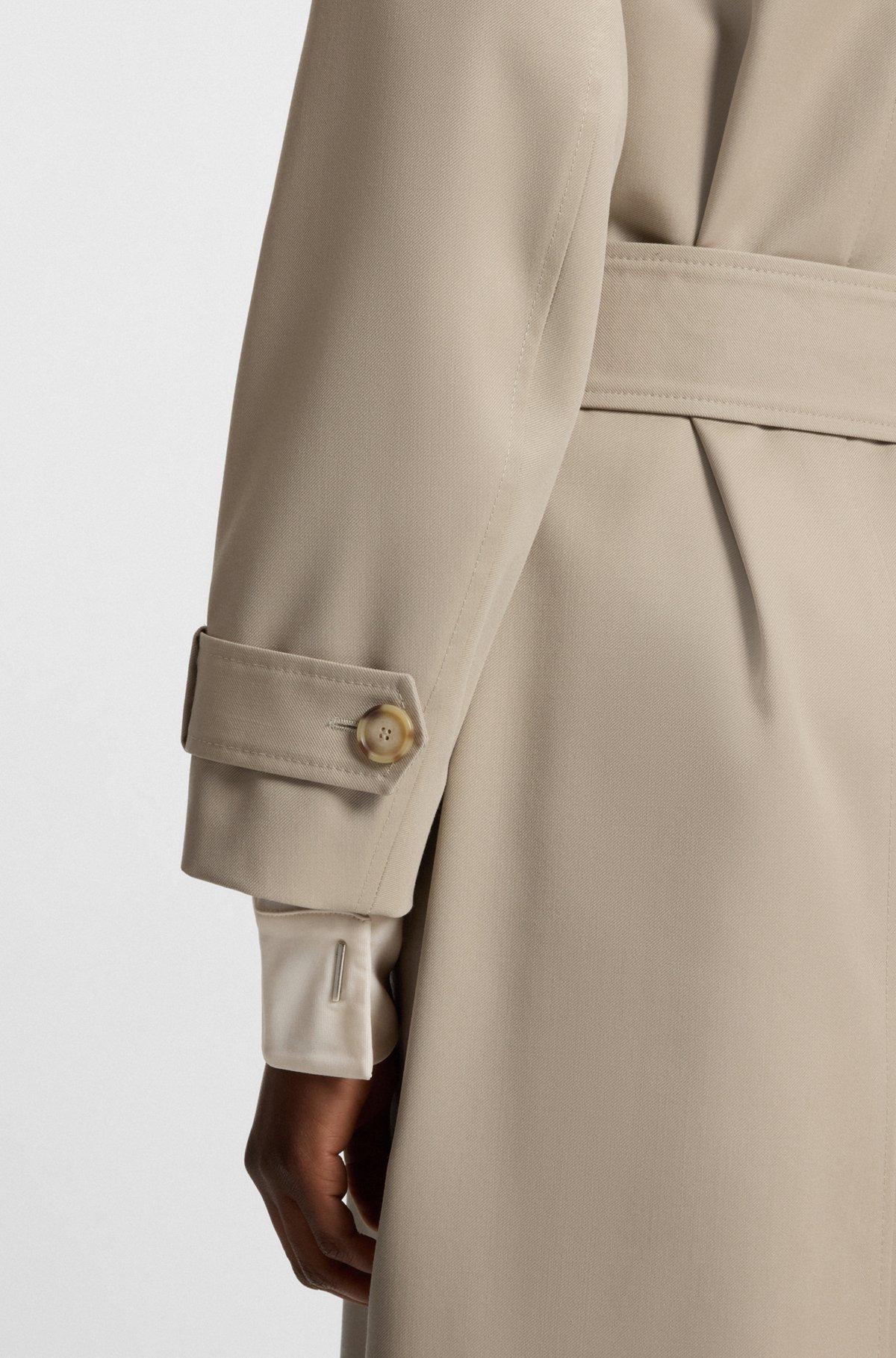 BOSS - Belted trench coat in wool - Light Beige Product Image