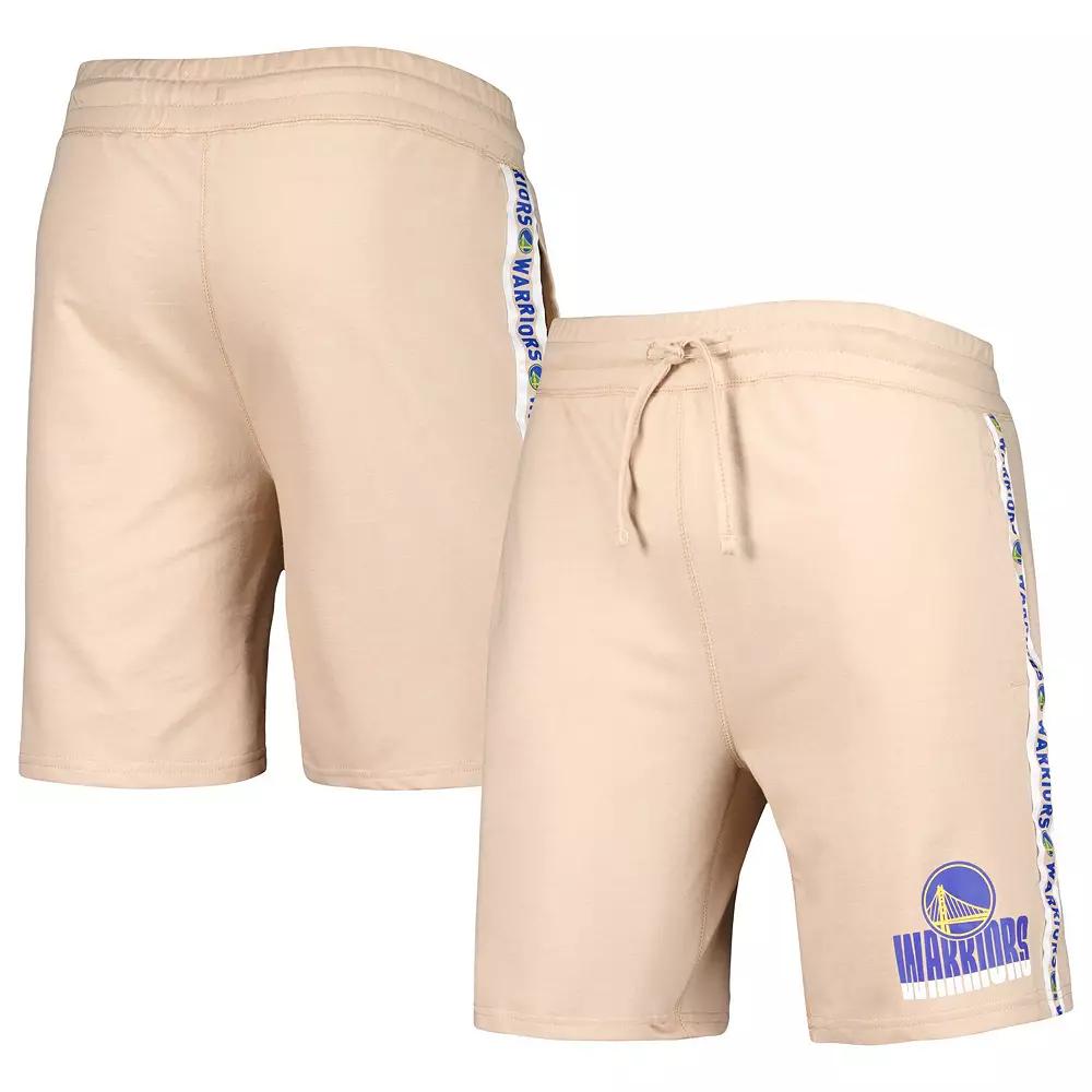 Men's Concepts Sport  Tan Golden State Warriors Team Stripe Shorts, Size: Small Product Image