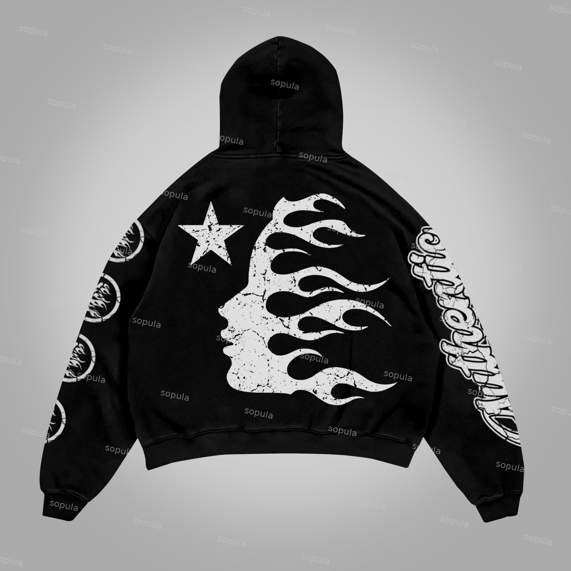 Sopula The Real Wise Vintage Graphic Cotton Hoodie Product Image