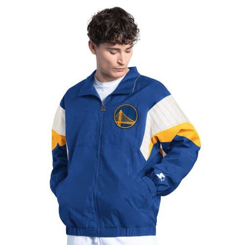 Men's Starter Royal Golden State Warriors Yard Line Full-Zip Jacket at Nordstrom,  Product Image