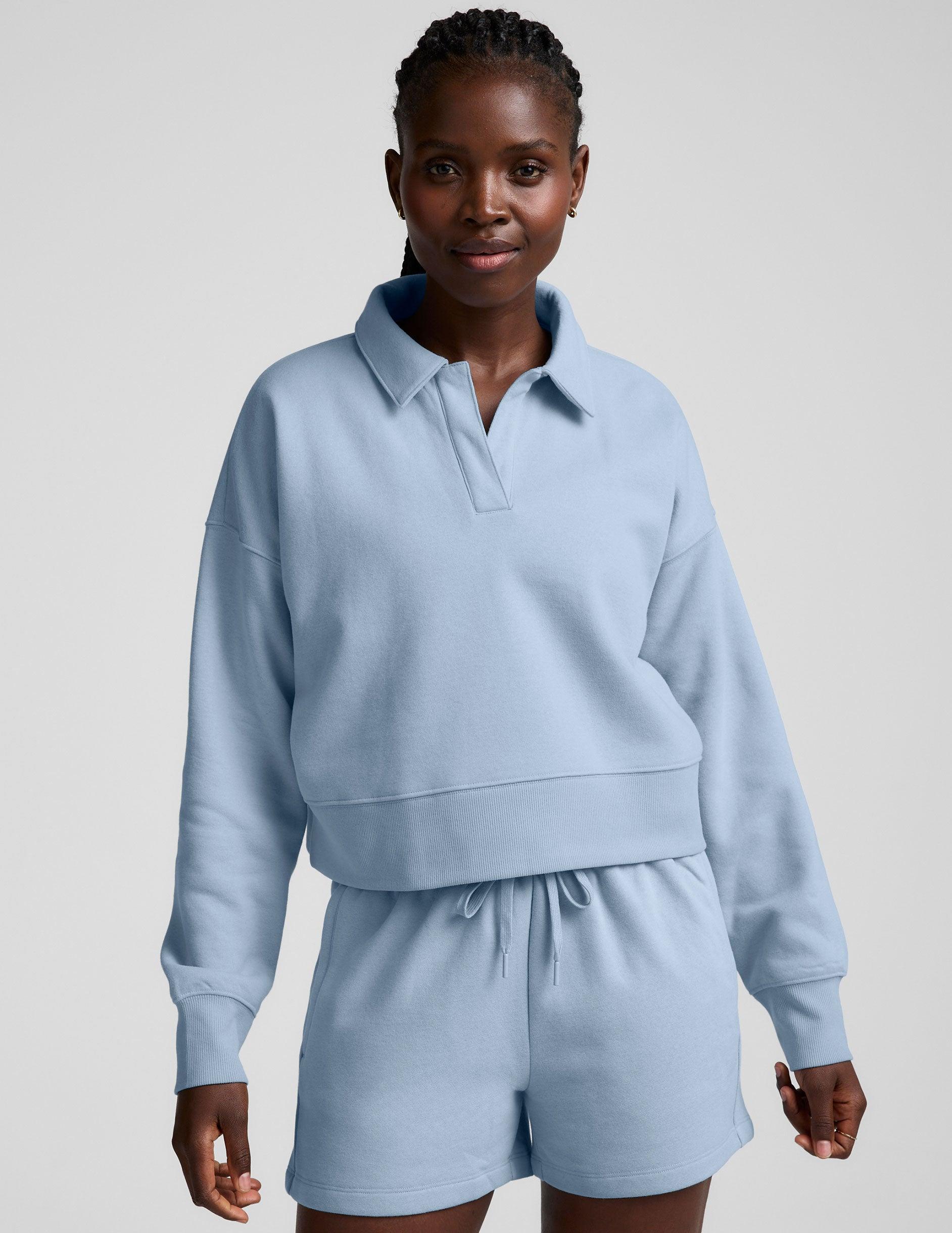 LuxeFleece Collared Sweatshirt Product Image