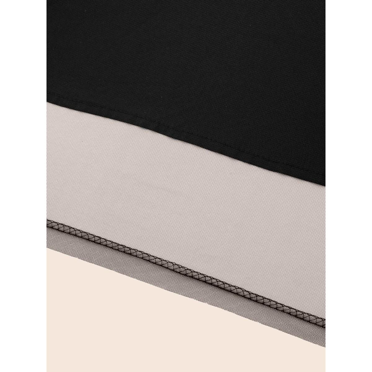 Plus Size Soft Knit And Chiffon Contrast Midi Dress Brightorange Women Cocktail Contrast Party Curvy Bloomchic 10/M Product Image