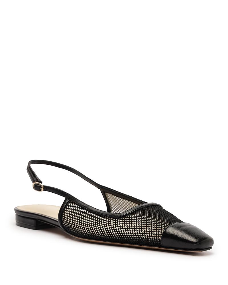 Womens Olivia Mesh & Leather Slingback Flats Product Image