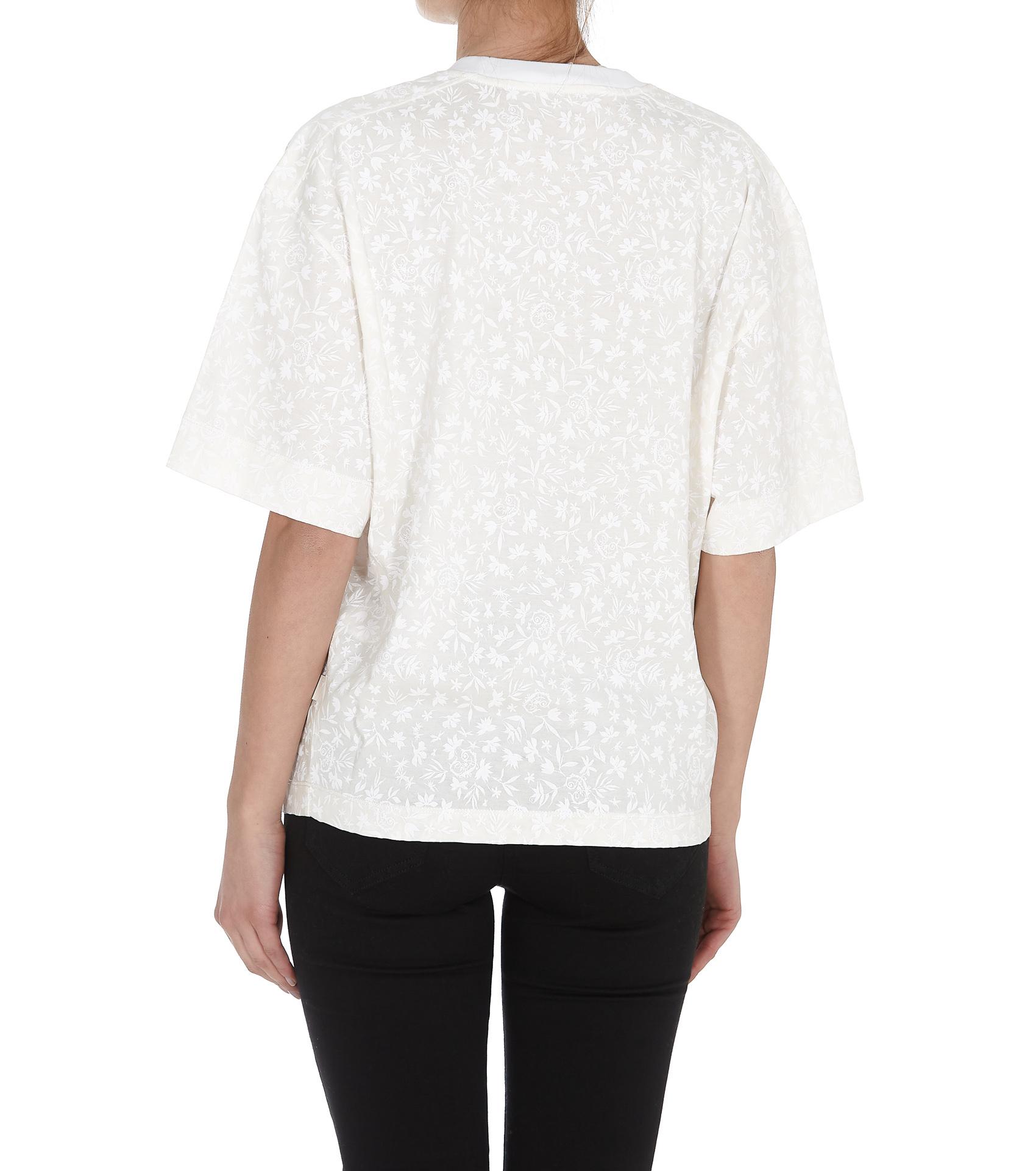 CHLOÉ White Crewneck T-shirt With Logo Print On The Front In Cotton Woman Product Image