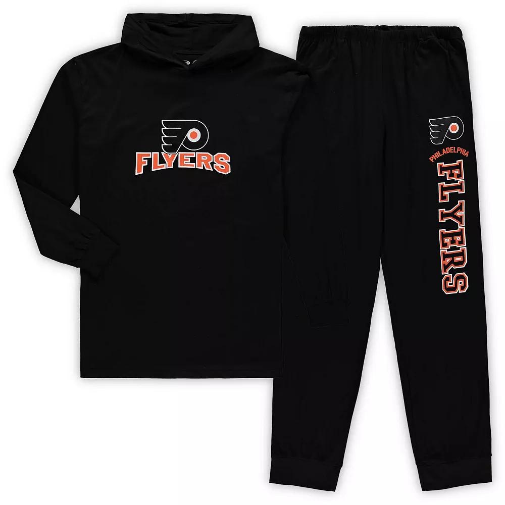 Men's Concepts Sport Black Philadelphia Flyers Big & Tall Pullover Hoodie & Joggers Sleep Set,  Product Image