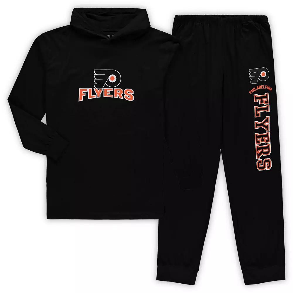 Men's Concepts Sport Black Philadelphia Flyers Big & Tall Pullover Hoodie & Joggers Sleep Set,  Product Image