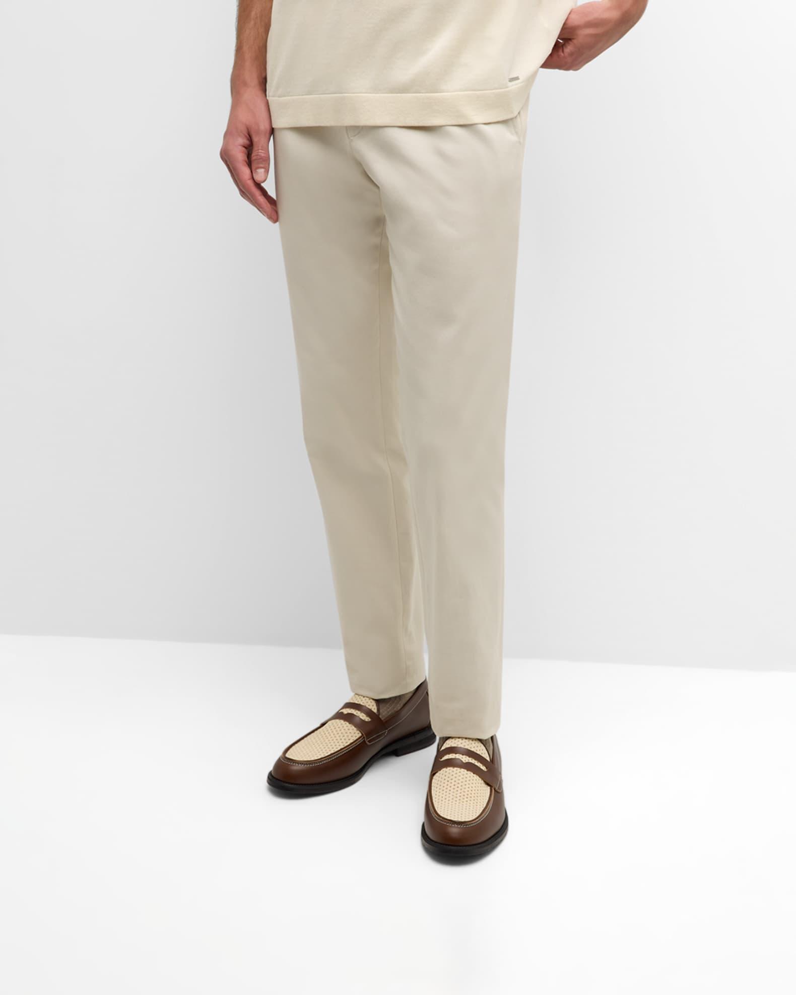 Men's Wilde Rattan and Leather Penny Loafers Product Image