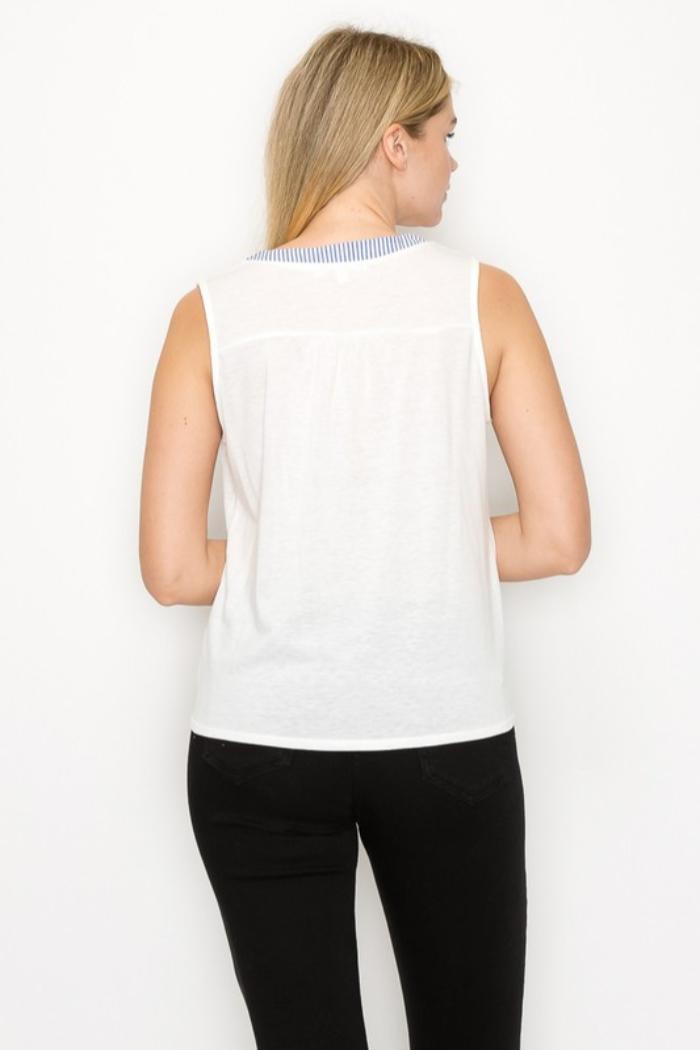 Tie Front Sleeveless Top Product Image