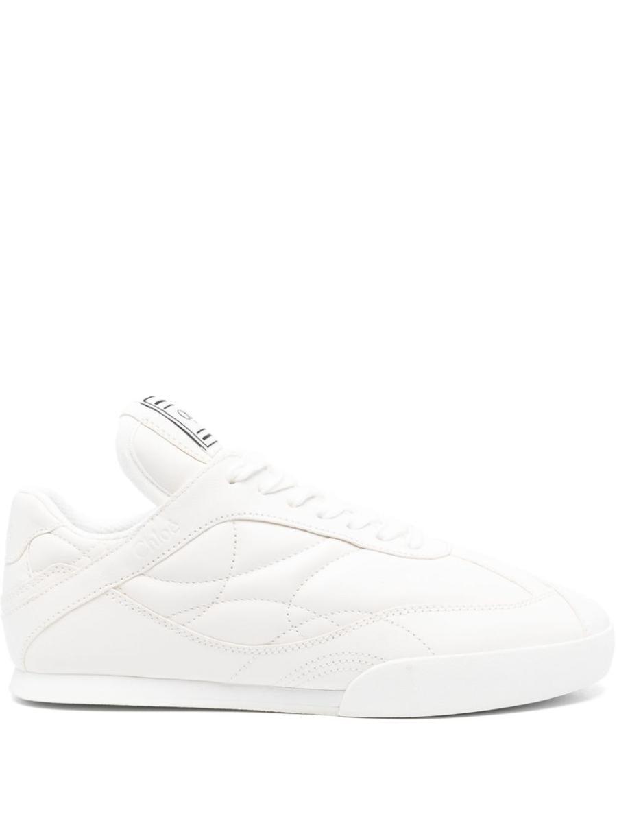 CHLOÉ Womens Chloe Kick Brand-patch Leather Low-top Trainers In White Product Image