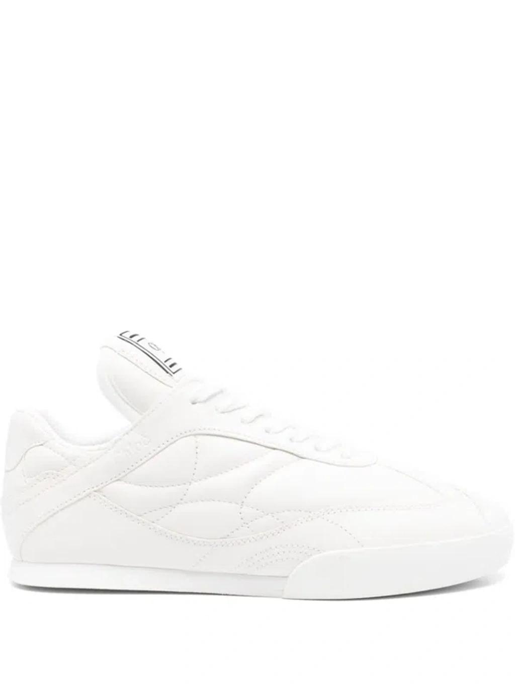 CHLOÉ Womens Chloe Kick Brand-patch Leather Low-top Trainers In White Product Image