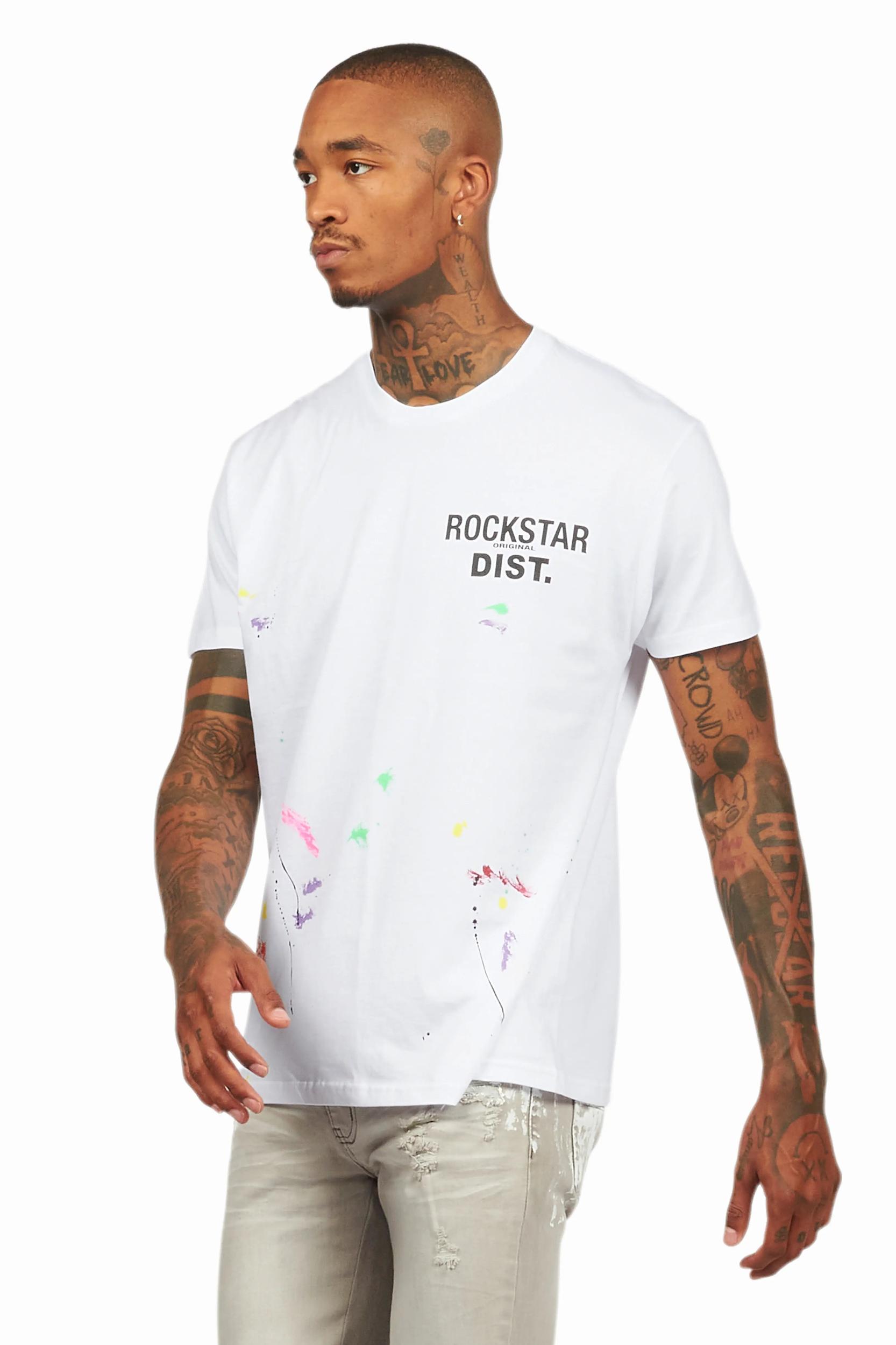 Sayer White Graphic T-Shirt Male Product Image