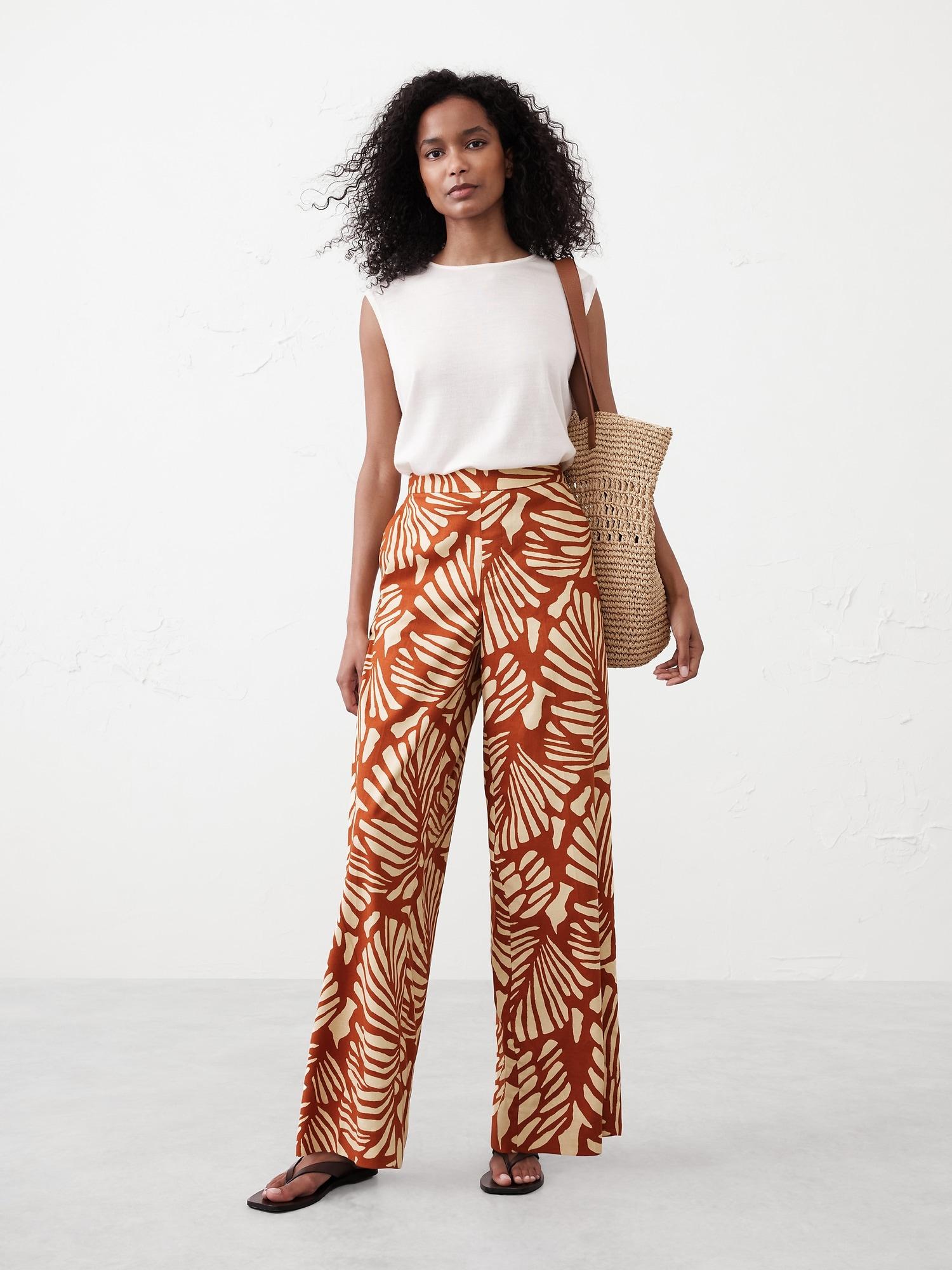 Hayden Wide-Leg Linen-Blend Pull-On Pant Product Image