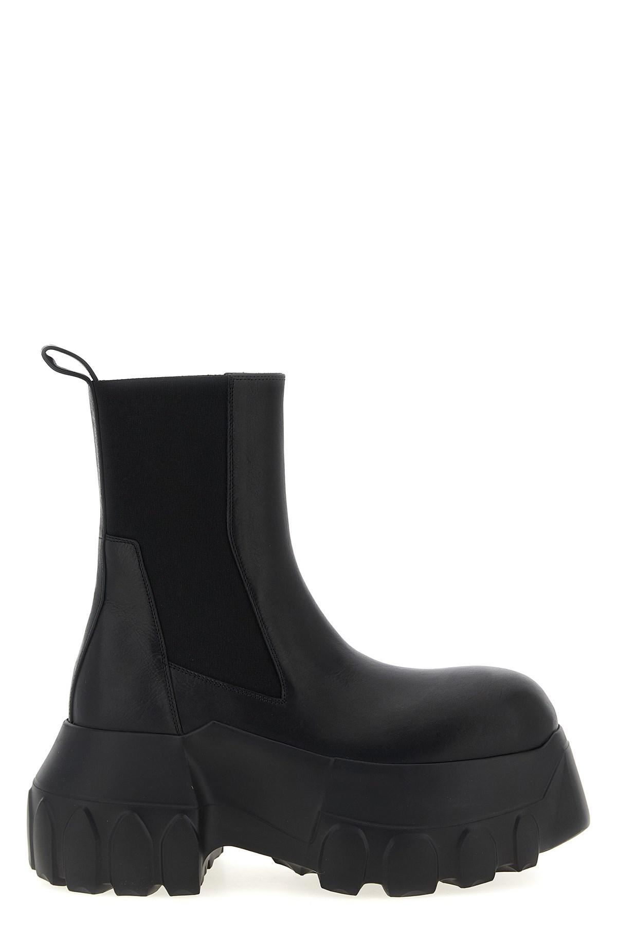 Black Hollywood Beatle Mega Tractor Chelsea Boots Product Image