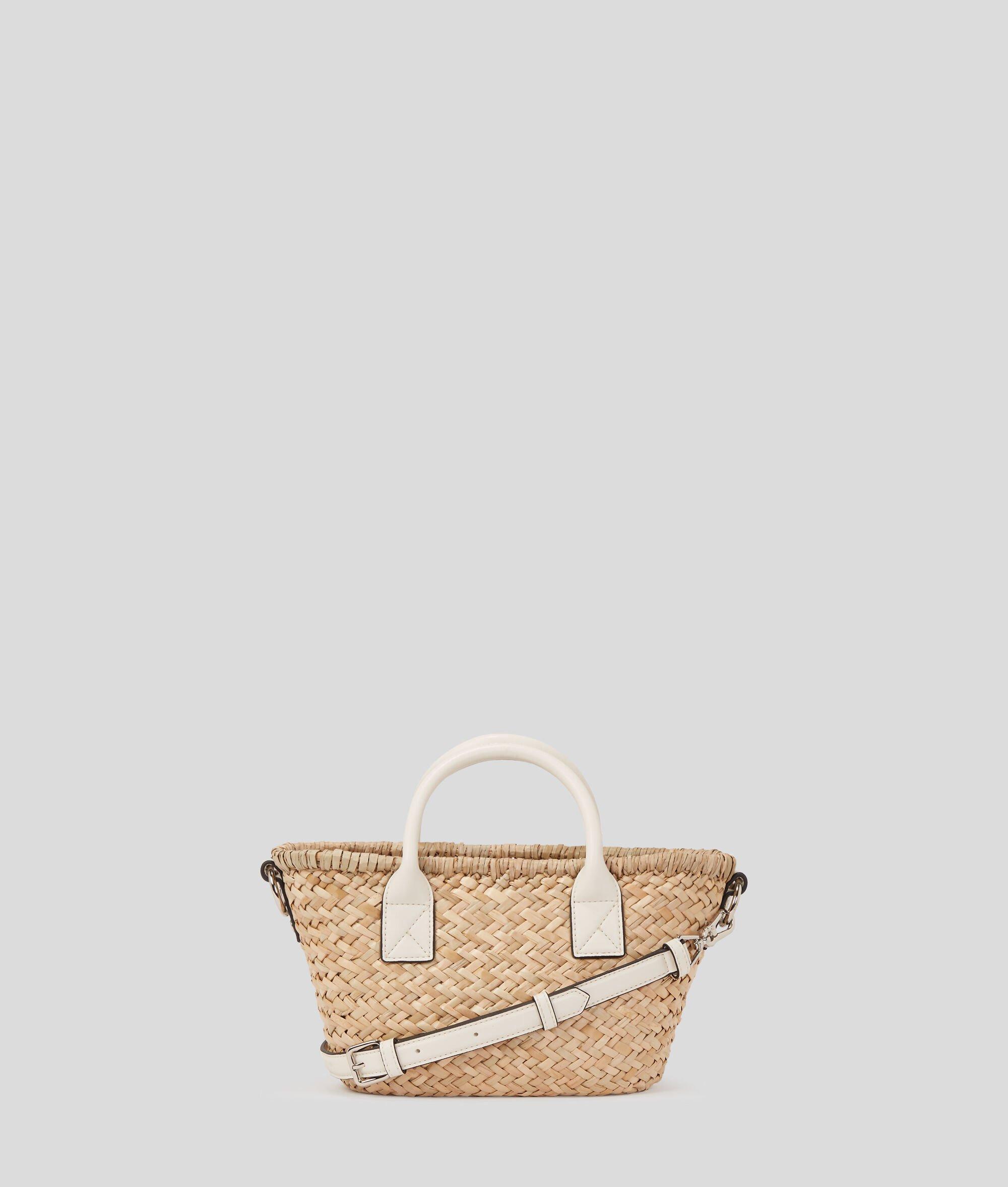 K/SIGNATURE SMALL RAFFIA TOTE BAG Product Image