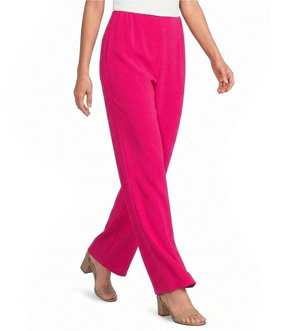 Caroline Rose Matte Crepe Pull-On Straight Leg Pants Product Image