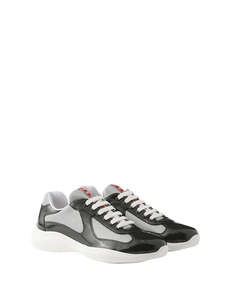 Mens Americas Cup Patent Leather Patchwork Sneakers Product Image