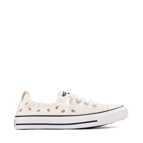 Womens Converse Chuck Taylor All Star Shoreline Slip Embroided Strawberries Sneaker - Egret / Soft Red / Green Product Image