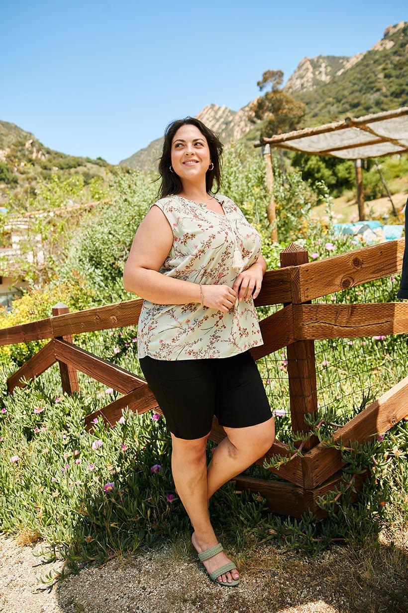 Roz & Ali™ Secret Agent Pull On Tummy Control Shorts With Pockets Plus Product Image