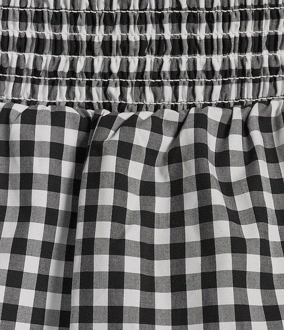 Moa Moa Sleeveless Gingham Printed Bubble-Hem Tank Top Product Image